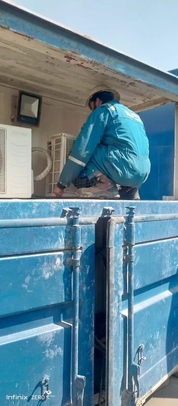 AC outdoor unit repair and gas refill service by K Falak Cool Breeze